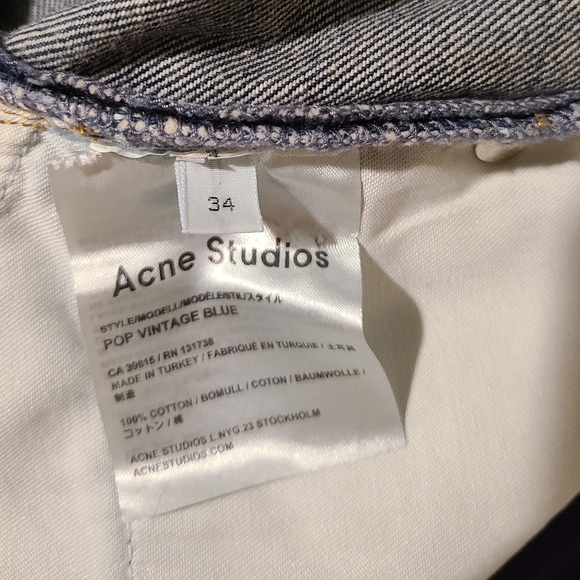 ACNE STUDIOS Pop Vintage Jeans Size 25/34/XS - Picture 6 of 8
